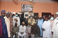 DCOP Iddi Seidu with Muslim leaders after a meeting at palace of Ayawaso Wangara chief