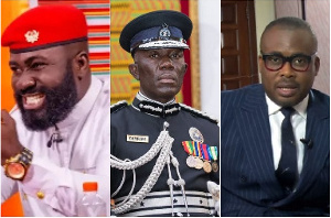 Okatakyie Afrifa-Mensah, IGP Dr George Akuffo Dampare and Paul Adom-Otchere (from left to right)