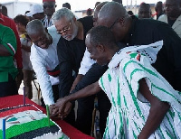 The late Jerry John Rawlings with some NDC executives