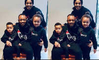 A photo of Jordan Ayew and his family