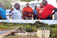 The committee at one of the treatment sites