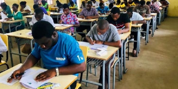 File photo of students writing examinations