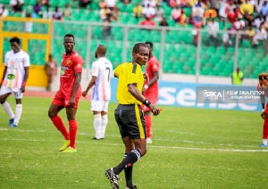 Referee Kennedy Paddy Officiated The Super Clash Between Asante Kotoko And Hearts Oak In Kumasi 