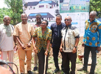 GJA President Roland Affail Monney, Former Minister of state Elizabeth Ohene and some GJA executives