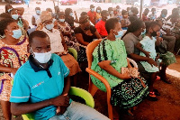 Cross section of people who visited the center for COVID-19 jabs