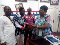 Emmanuel Tweneboah Koduah picking his forms at the party's office