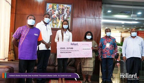 The donation was received by the Chief of Staff, Madam Akosua Frema Opare