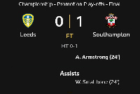 Southampton secured a 1-0 victory over Leads