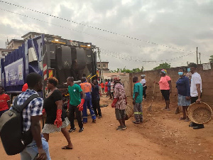 Over five hundred residents cleared heaps of garbage located within the Agbogbloshie community