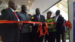 Dr. Mahamudu Bawumia cuts sod to open the three-day Ghana Industrial Summit and Exhibition 2018