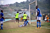 Dreams FC celebrating their win