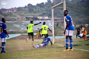 Dreams FC celebrating their win