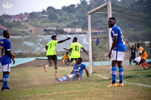 Dreams FC celebrating their win