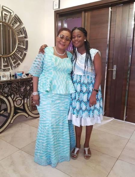 Former 1st Lady Mrs Mahama and her daughter Farida Mahama