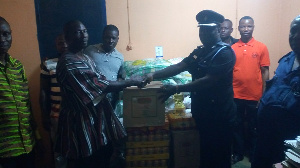 Suisi Okuenya Chief wows Akuse Police personnel with sumptuous x