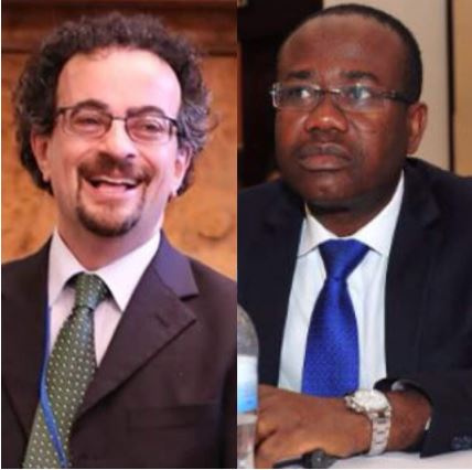 Jon Benjamin (L) makes mockery of indicted GFA President, Kwesi Nyantakyi