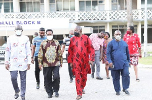 Prof Yankah (second from left) and other members of the UEW management