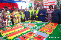 Vice President Dr. Mahamudu Bawumia inspecting the TVET facilities