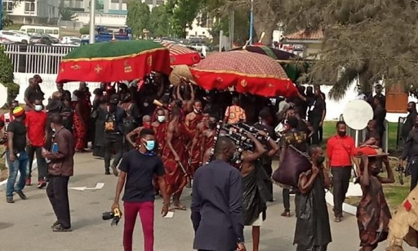 Asantehene, Otumfuo Osei Tutu II was represented by Barima Sarfo Tweneboa Kodua, Kumawumanhene