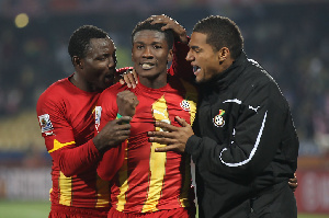 Kwadwo Asamoah, Asamoah Gyan and Kevin-Prince Boateng