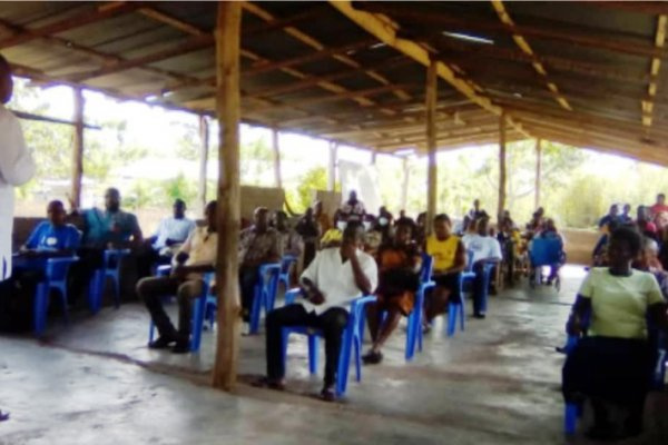 A section of the staff of Abutia Senior High Technical School