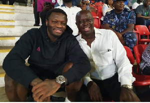 Sulley with Kwabena Yeboah at the Stadium