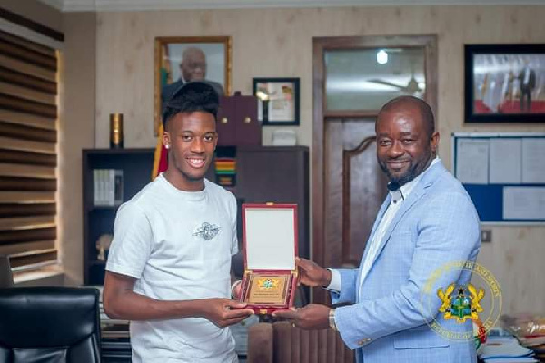 Hudson-Odoi's meeting GFA president Kurt Okraku