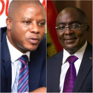 Sylvester Matthew Tetteh (left), Dr Mahamudu Bawumia (right)