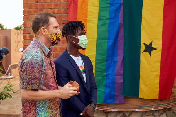 A photo of one of the diplomats at the launch of the LGBTQ+ office in Accra