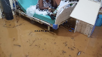 The COVID treatment center was flooded after a heavy down pour