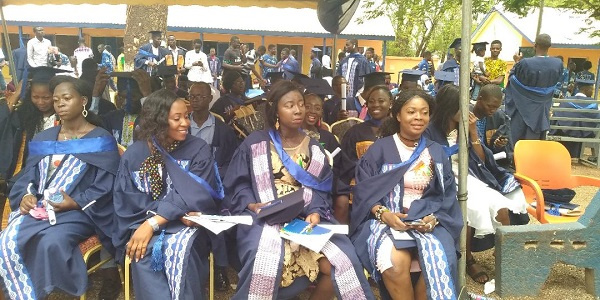 Some of the graduands at the ceremony