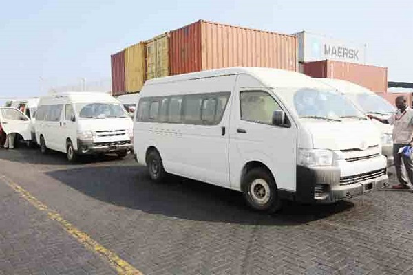 The buses were taken delivery of at the port on Wednesday, reports say