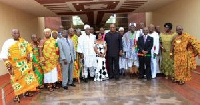 Members of Council of State in a pose with President Mahama