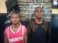 The two Nigerians were arrested at Gomoa Pomadze on suspicion of kidnapping