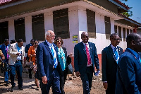 Barry Rassins, Rotary International President touring the Accra Rehabilitating Centre