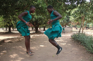 Two females playing ampe