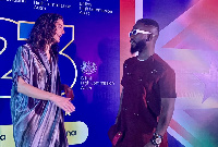 Bisa Kdei with Madam Harriet Thompson