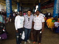 From left: Victorien Adebayor, ProBall Management Chief Omar El-Eter and AS GNN General Manager