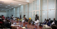 Some members of Parliament's Appointment Committee seated during proceedings