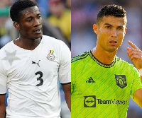 Former Black Stars captain, Asamoah Gyan and Man Utd legend, Asamoah Gyan