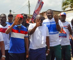 The NPP supporters walked through the principal streets in the La-Nkwantanang municipality