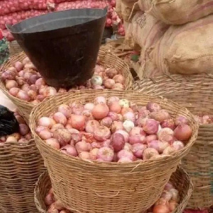 A bag of onions previously sold for 500-700 cedis, now costs 1,300-1,500 cedis