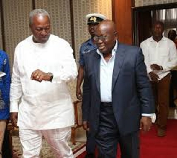 President Akuffo-Addo and former president John Mahama