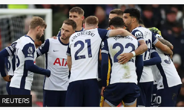 Tottenham won 3-0 through goals by Brennan Johnson, Dejan Kulusevski and Dominic Solanke