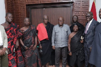 President Akufo-Addo with leaders of the Komenda traditional area