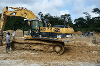 The excavators were used by illegal small scale miners