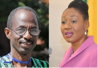 Johnson Asiedu Nketia (left) and the EC Chair, Jean Mensa (right)