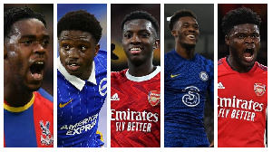 A photo of 6 Ghanaian players in the English Premier League