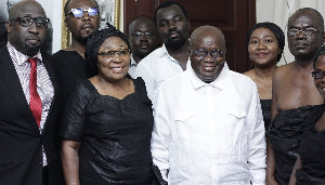 Kofi Okyere Darko and his family with Nana Akufo-Addo