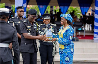 Nana Konadu Agyeman-Rawlings was honoured for  her contributions to women policing in Ghana